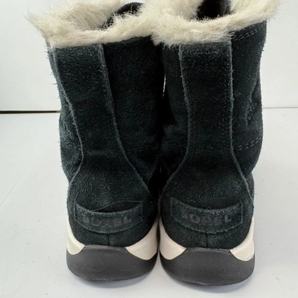 Sorel Youth Whitney II Size 4 Joan Lace Waterproof Winter‎ Boot Black